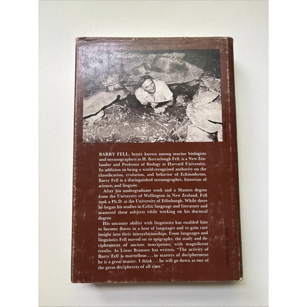America B.C. Ancient Settlers in the New World by Barry Fell 1977  HCDJ Vintage